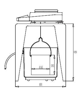 SDPTOP MP21001J Electronic Hydrostatic Balance Dimensions