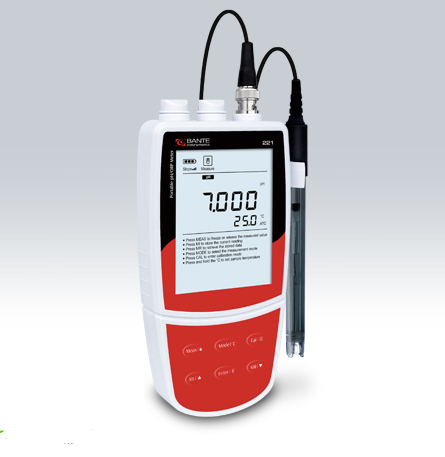 Bante221-UK Portable pH Meter Details Figure 1