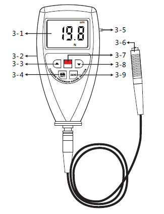 Coating Thickness Gauge Operating Instructions AC-110AS with Figure 1