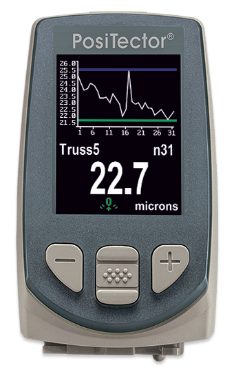 Which probes are compatible with the PosiTector host?  A table tells you with picture 1