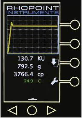 Rhopoint Krebs viscometer measuring screen Rhopoint Krebs粘度计测量屏幕