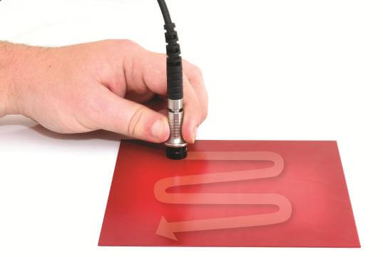 Measuring coating thickness with scanning probe technique with Figure 1