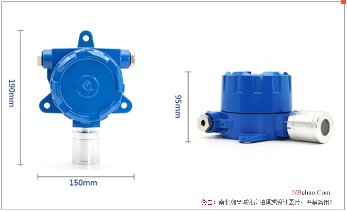 Baoshian BH-60-H2S (with display + alarm) fixed Gas Detector 1