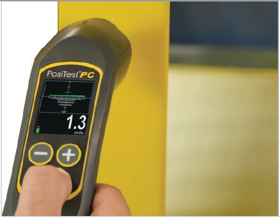 The Defelsko PosiTest PC non-contact uncured powder Thickness Gauge measures wet film powder coatings