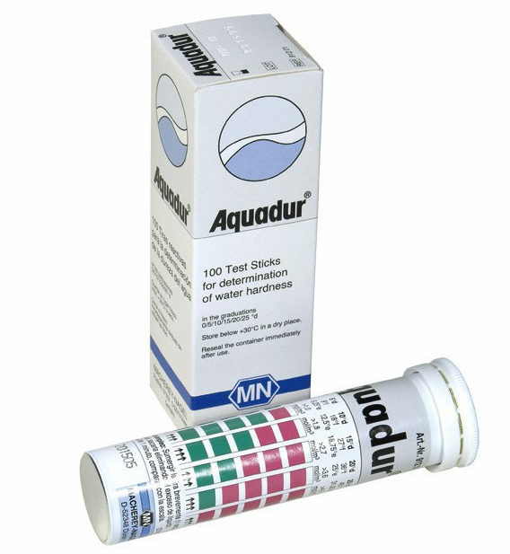 German MN 91201 AQUADUR water hardness test paper display diagram