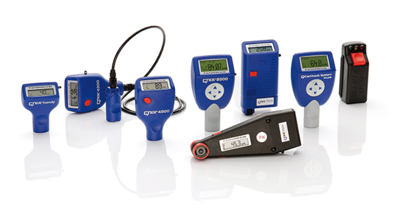 German QNix4200 magnetic induction coating Thickness Gauge display drawing