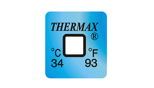 Thermax single-panel thermometer paper 34°C display in the UK