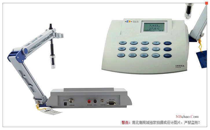 Detail of the PHSJ-4A desktop acidity meter
