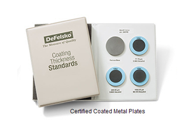 Defelsko STDA3 calibrated coated metal sheet