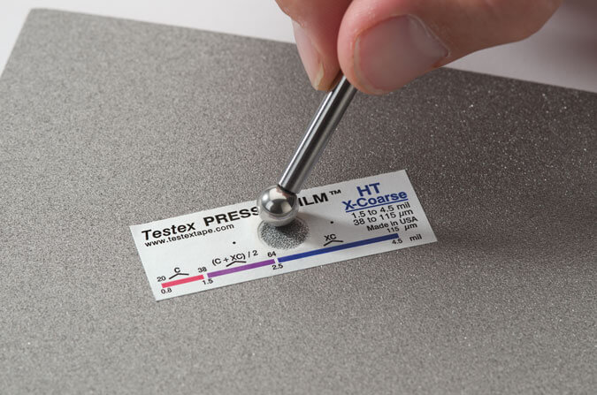 Presentation of Defelsko Testex Press-O-Film roughness replication tape R-PRESSOG in the United States