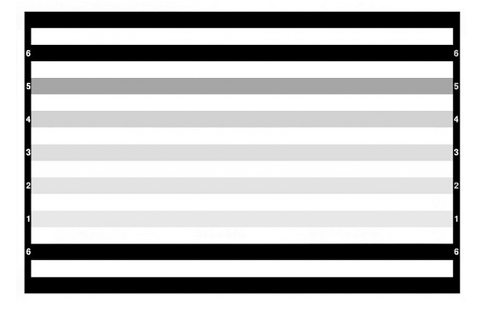 American LENETA Form CU-1M grayscale cardboard display