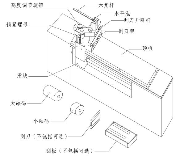 Pushhen ADM-II automatic scraper machine structure diagram