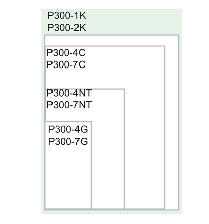 US LENETA transparent cover card Form P300-7G display