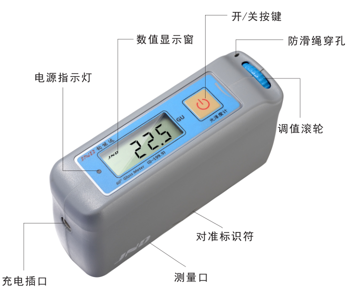 Structural Diagram of JND-P60 Ultra High Precision Gloss Meter