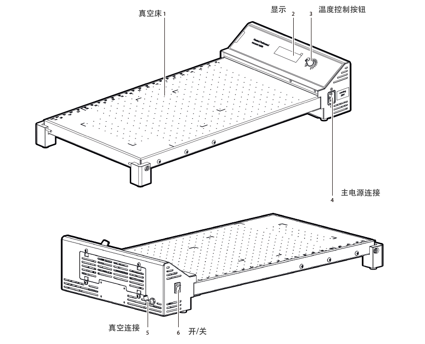 TQC AB4430 Heated perforated vacuum table structure