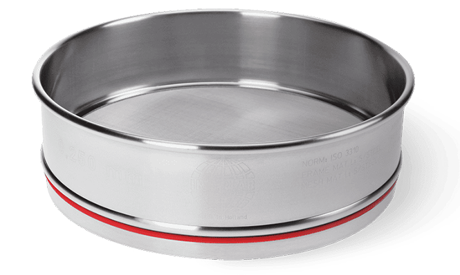 Showing diagram of the Dutch TQC VF9901 stainless steel test sieve