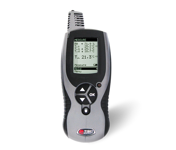 Showing diagram of the TQC DC7510 dew point meter in the Netherlands