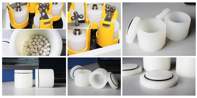 Deco DECO-PP-V-1.5L polypropylene ball mill jar display diagram