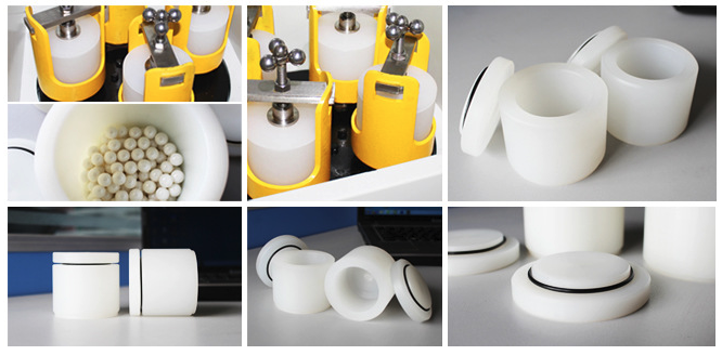 Deco DECO-PP-V-3L polypropylene ball mill jar display