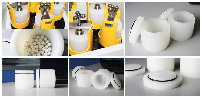 Deco DECO-PP-V-5L polypropylene ball mill jar display