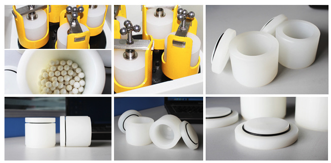 Deco DECO-PP-V-10L polypropylene ball mill jar display