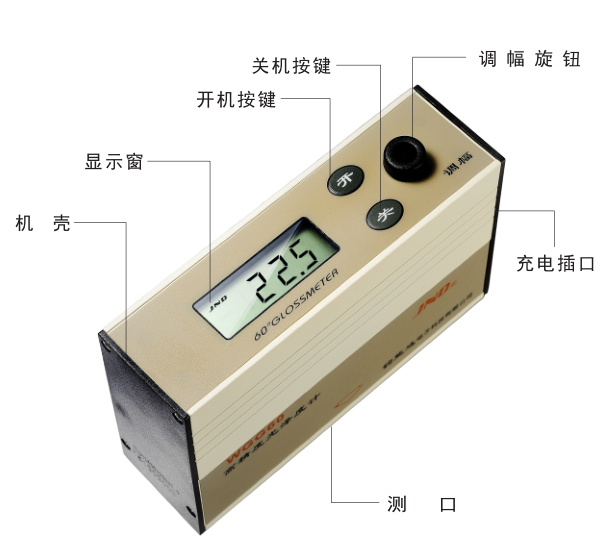 Junengda WGG60-E4 Single Angle Gloss Meter Specific Operation Method with Figure 1