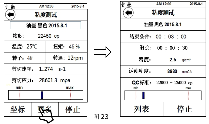 Fangrui T-type touch screen viscometer operation interface description and operation method with picture 8