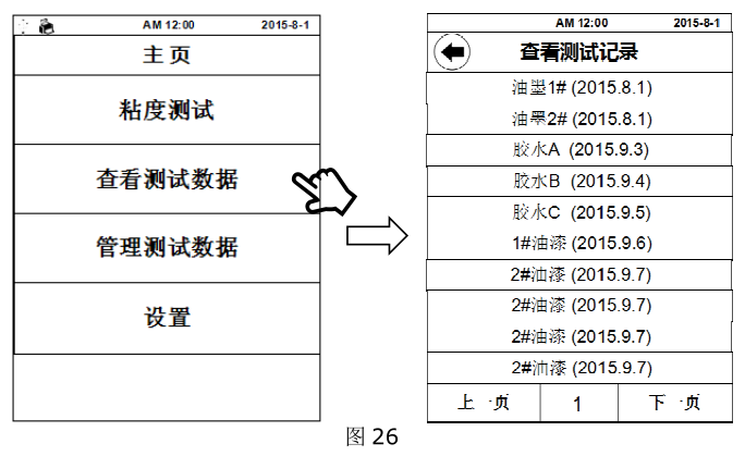 Fangrui T-type touch screen viscometer operation interface description and operation method with picture 11