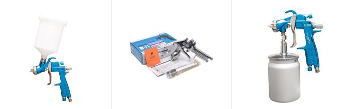 What are the benefits of using a pressure tank system for Spray Guns? Picture 1