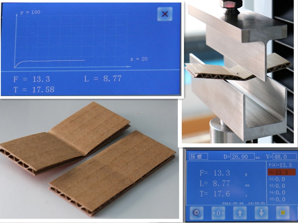 Corrugated cardboard indentation strength testing technology with Figure 4