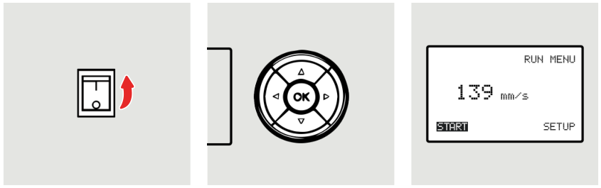 The operation method steps of the small coating machine in the TQC laboratory are shown in Figure 4