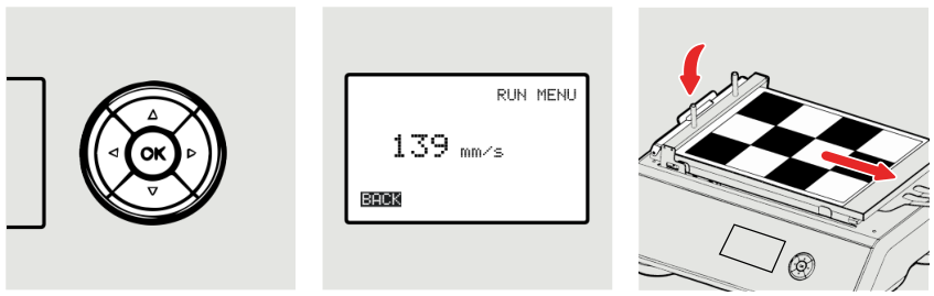 The operation method steps of the small coating machine in the TQC laboratory are shown in Figure 8