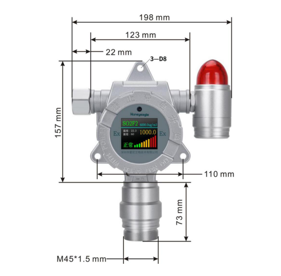 Honey Egger HNAG1000-PH3(0-6000PPM) Phosphine Detector Details Figure 1