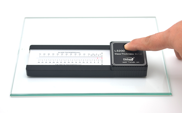 Linshang LS200 glass Thickness Gauge test demonstration