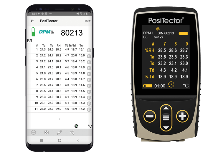 Detail Figure 1 of the Defelsko PosiTector DPM L Dew Point Recorder