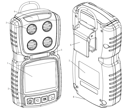 Markor Sunworld MK-601(4) Portable 4-in-1 Gas Detector Details Figure 1