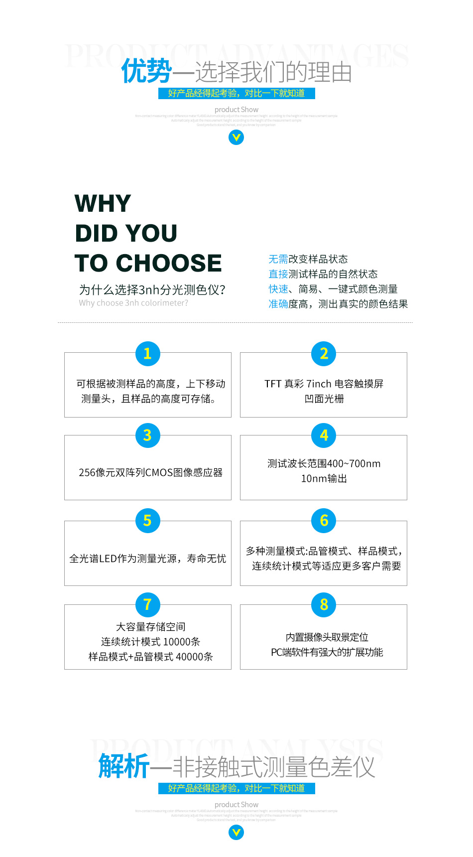 3nh YL4560 Non-contact Spectrophotometer Details Figure 5