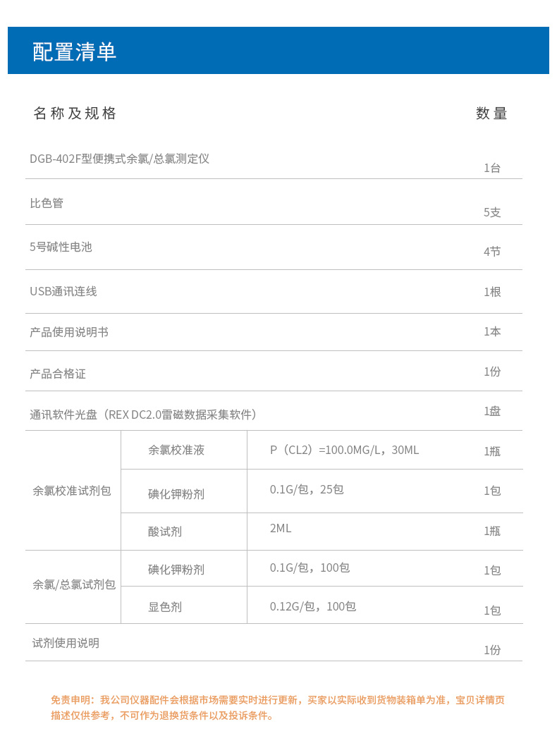 Ray Magnetic DGB-402F Portable Residual Chlorine Total Chlorine Analyzer Details Figure 10