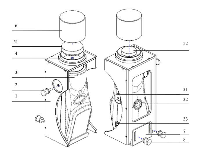 Multifunctional test component structure diagram