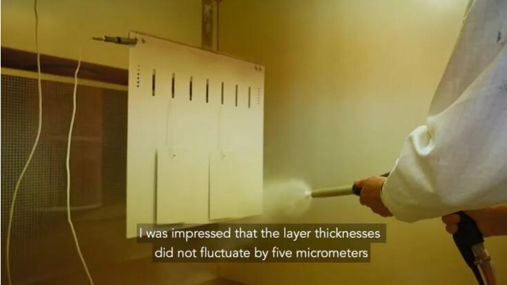 Picture 7 of the new scheme of non-contact film thickness measurement before the product enters the oven