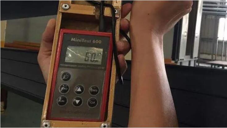 Picture 18 of the new solution for non-contact film thickness measurement before the product enters the oven