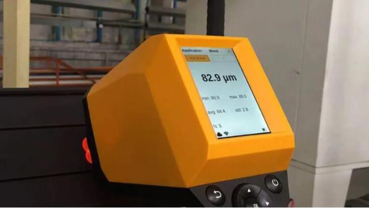 Picture 19 of the new scheme of non-contact film thickness measurement before the product enters the oven
