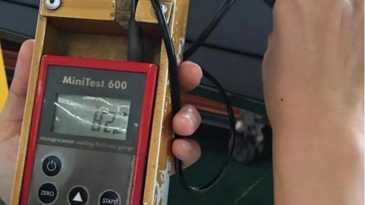 Picture 20 of the new scheme of non-contact film thickness measurement before the product enters the oven