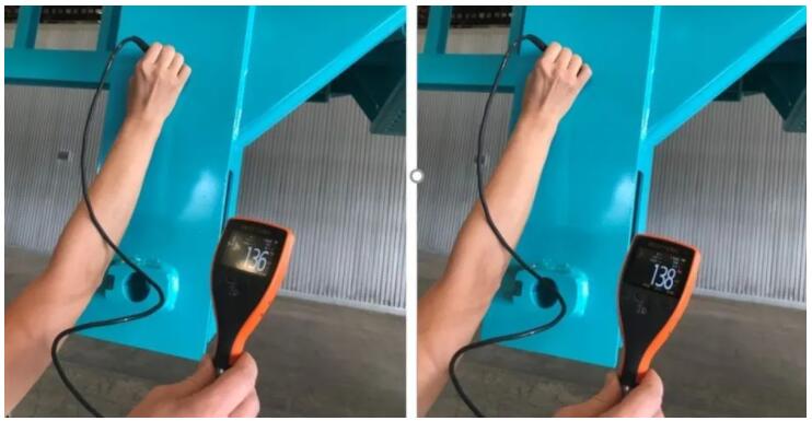 Picture 23 of the new scheme of non-contact film thickness measurement before the product enters the oven