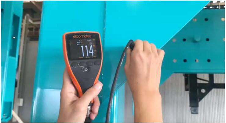 Picture 25 of the new scheme of non-contact film thickness measurement before the product enters the oven