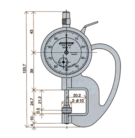 Peacock G-1.8N Thickness Gauge Details Figure 1