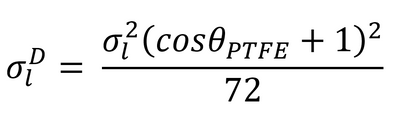 Calculation of the OWRK equation for the dispersion interaction on PTFE from the contact angle