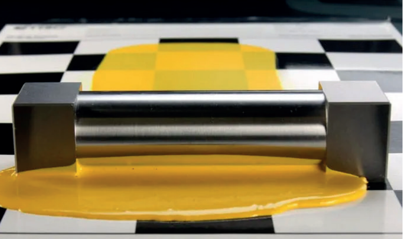 Coating diagram of the covering power coating test cardboard