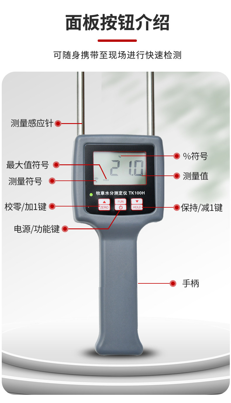 Qingdao Tuoke TK100H Forage Moisture Meter Details Figure 5