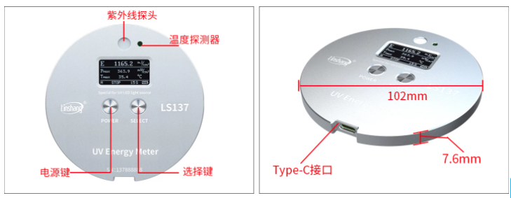 Linshang LS137 UV Energy Meter Details Figure 1